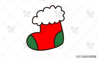 圣诞袜子简笔画